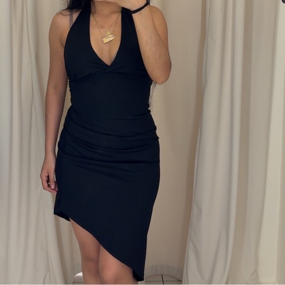 Princess Polly Whimsy Asymmetrical Midi Dress Black - Picture 3 of 3